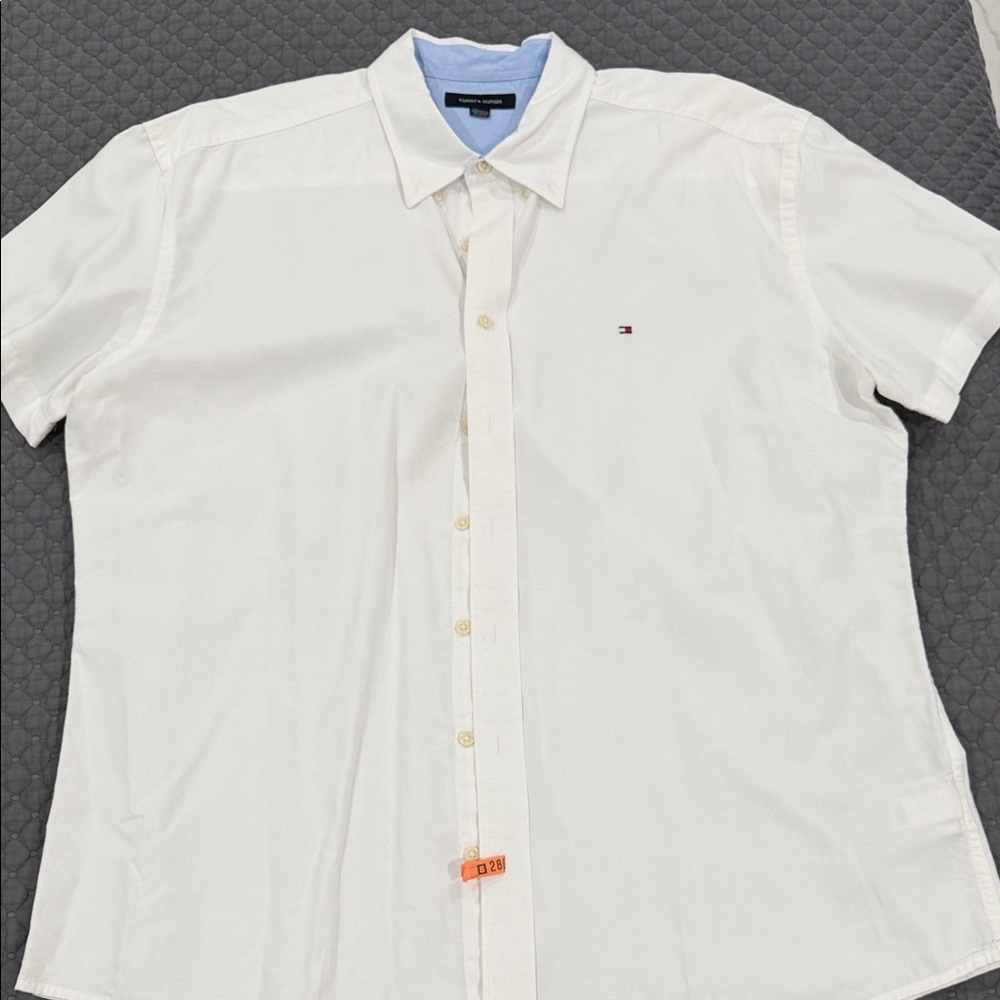 Tommy Hilfiger Men's Cream Button Down Shirt